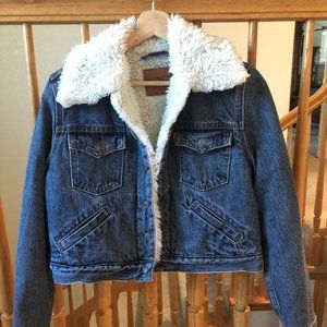 Levi's Sherpa Cropped Denim Jacket